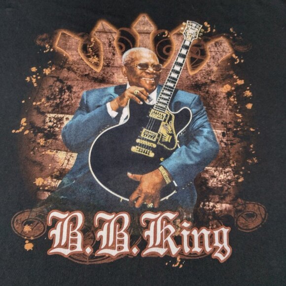 BB King Shirt Men Large 2010 Tour T American Blues Guitarist Guitar Music Black - Picture 6 of 10